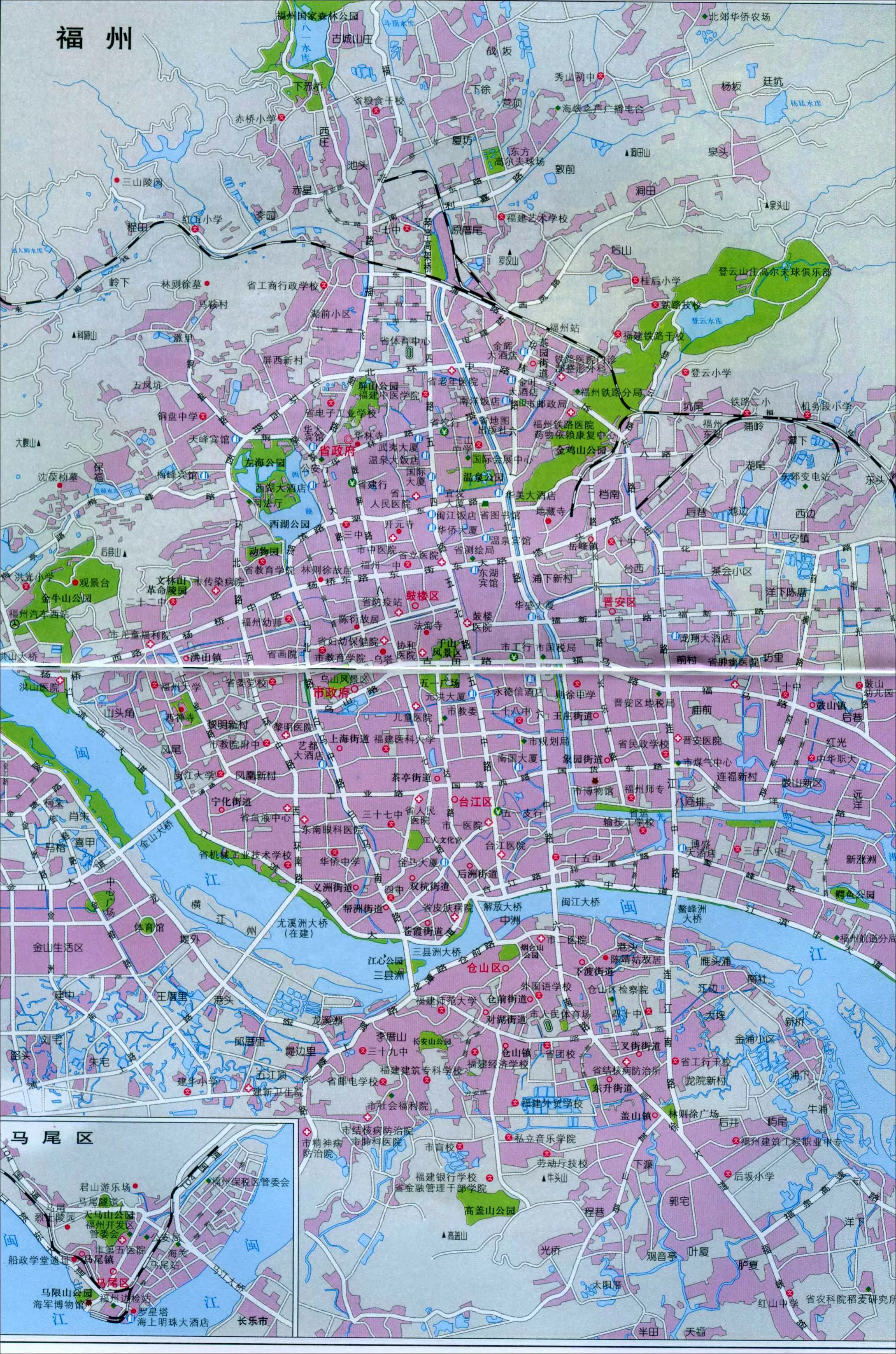 福州市区地图 - 地图全图 - 地理教师网