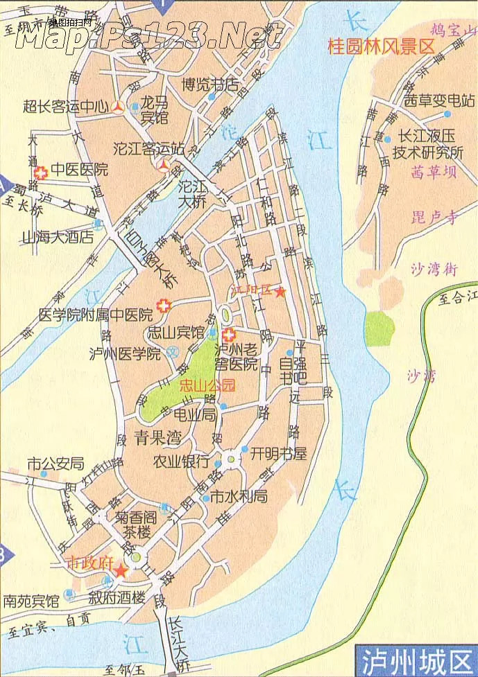 泸州市区地图 - 中国地图全图图片
