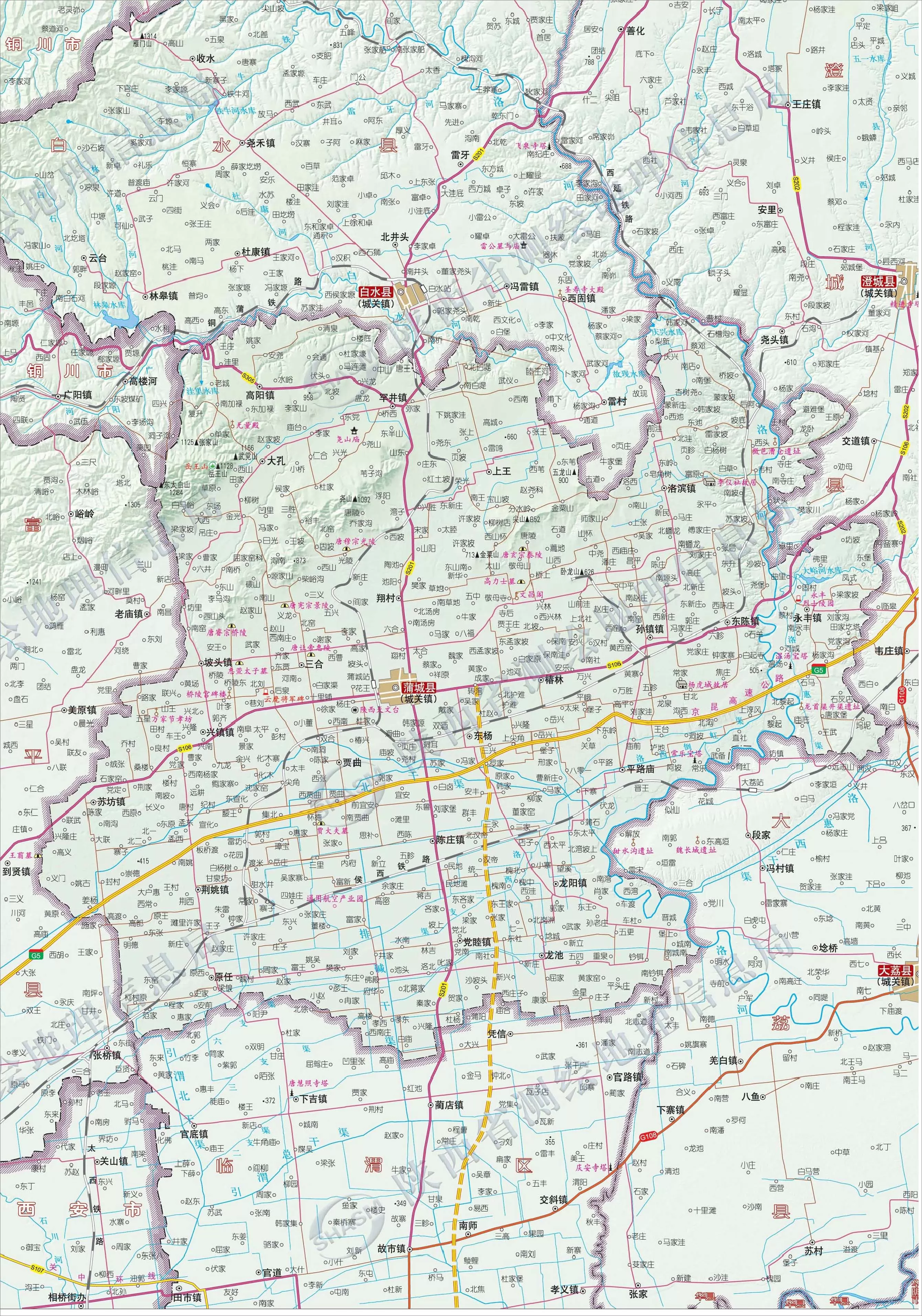 渭南市华县地图 - 中国地图全图 - 地理教师网