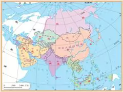 高清亚洲地理分区示意图
