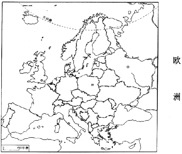 欧洲空白地图