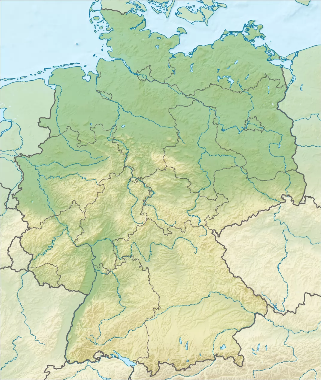 德国空白线描图_德国地图查询