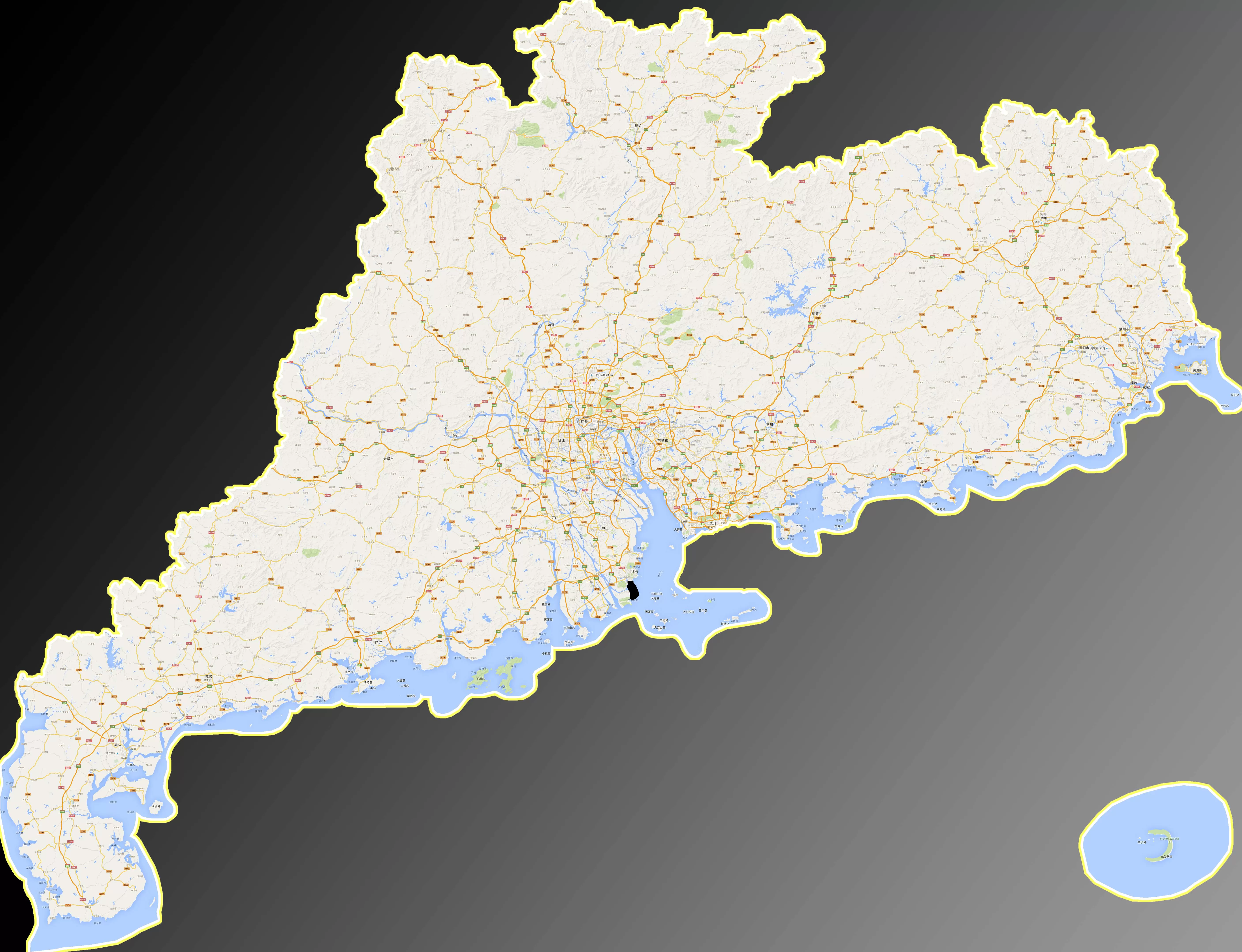 广东卫星地图图片