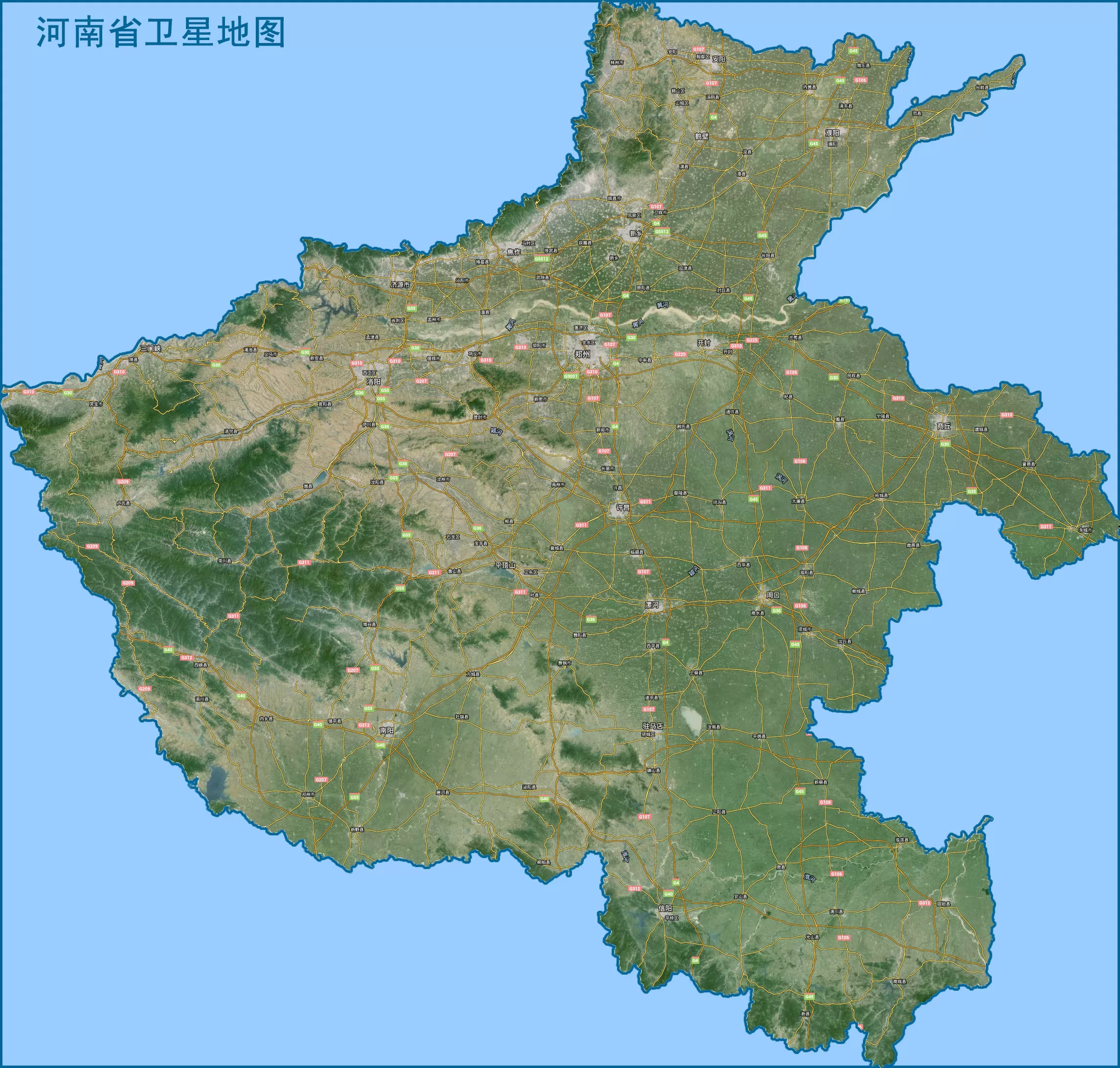 河北省最新卫星影像图-河北省2021年卫星图-河北省今年4月份卫星图@北京亿景图