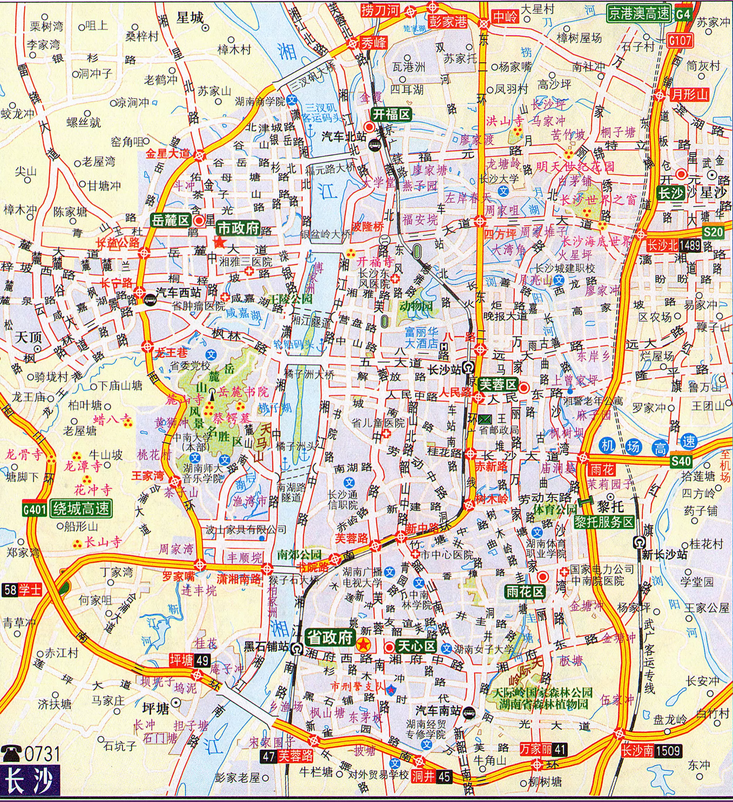 长沙市交通地图图片