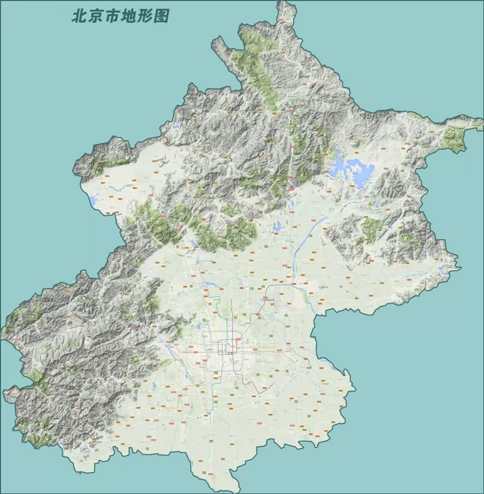 北京地图(地形图)