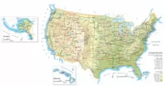 美国英文版地图