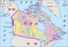 加拿大地图中文版