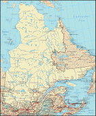 魁北克省英文地图