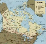 加拿大交通旅游地图