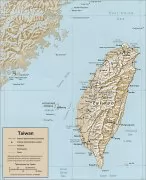  台湾地形图地图 