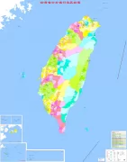 台湾省乡镇分界图