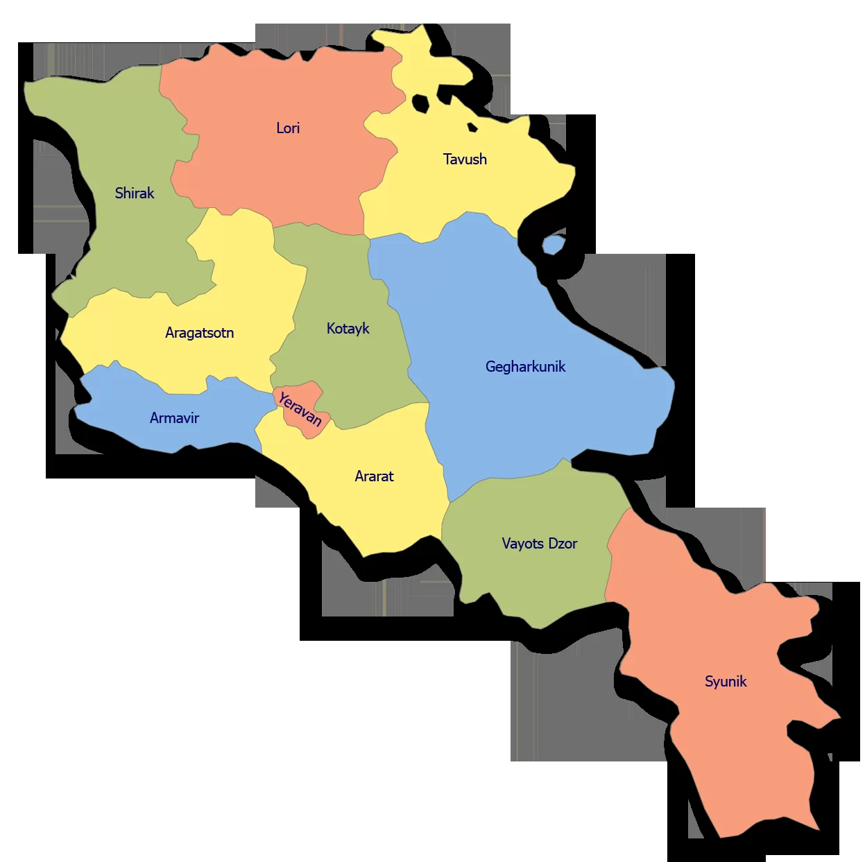 亚美尼亚地图高清版