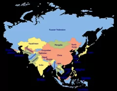 亚洲地图高清版