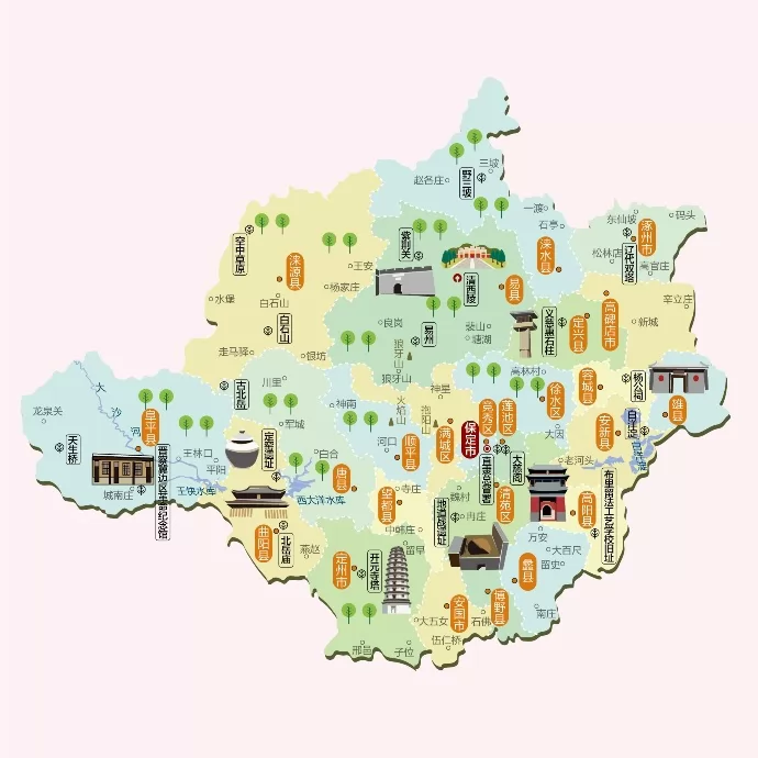 河北省保定市旅游地图 - 保定市地图 - 地理教师网