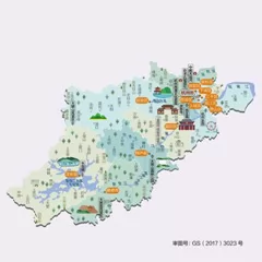 浙江省杭州市旅游地图