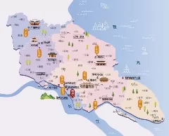 江苏省南通市旅游地图