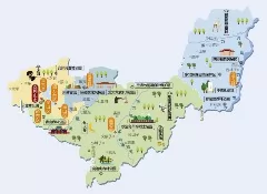 黑龙江省双鸭山市旅游地图