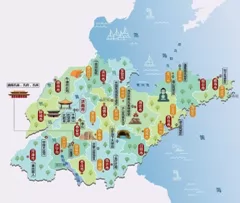  山东省旅游地图 