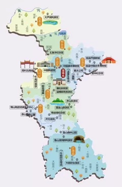  山东省淄博市旅游地图 