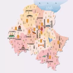 山东省潍坊市旅游地图