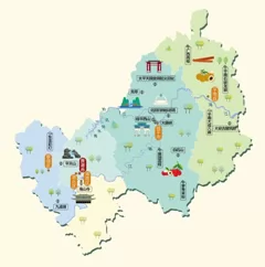 广西贵港市旅游地图