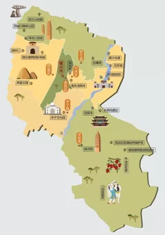 宁夏回族自治区银川市旅游地图