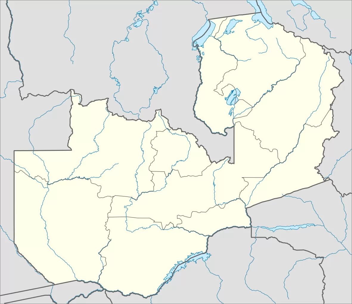 赞比亚交通地图 - 赞比亚地图 - 地理教师网