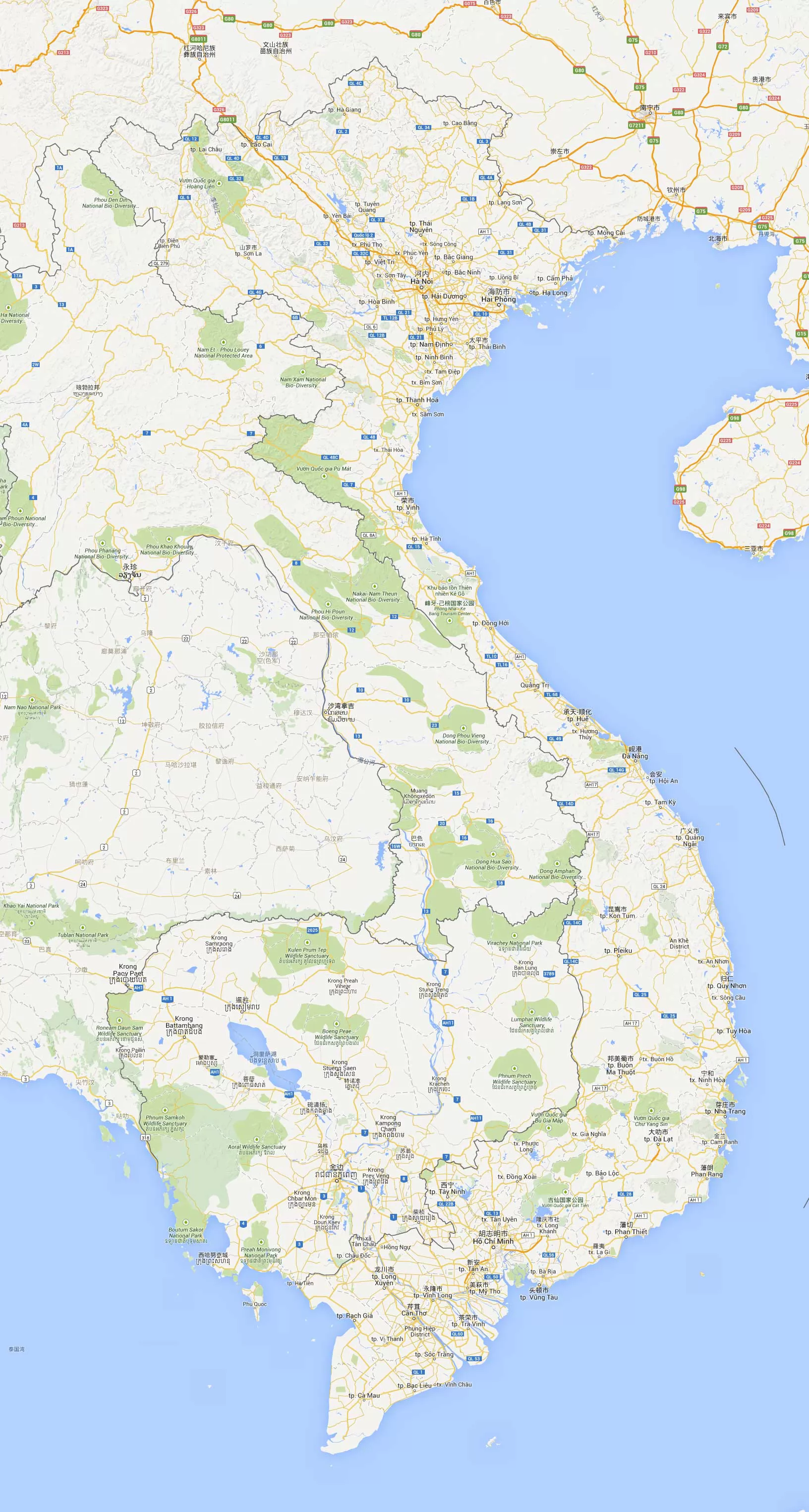 越南政区图 - 越南地图 - 地理教师网