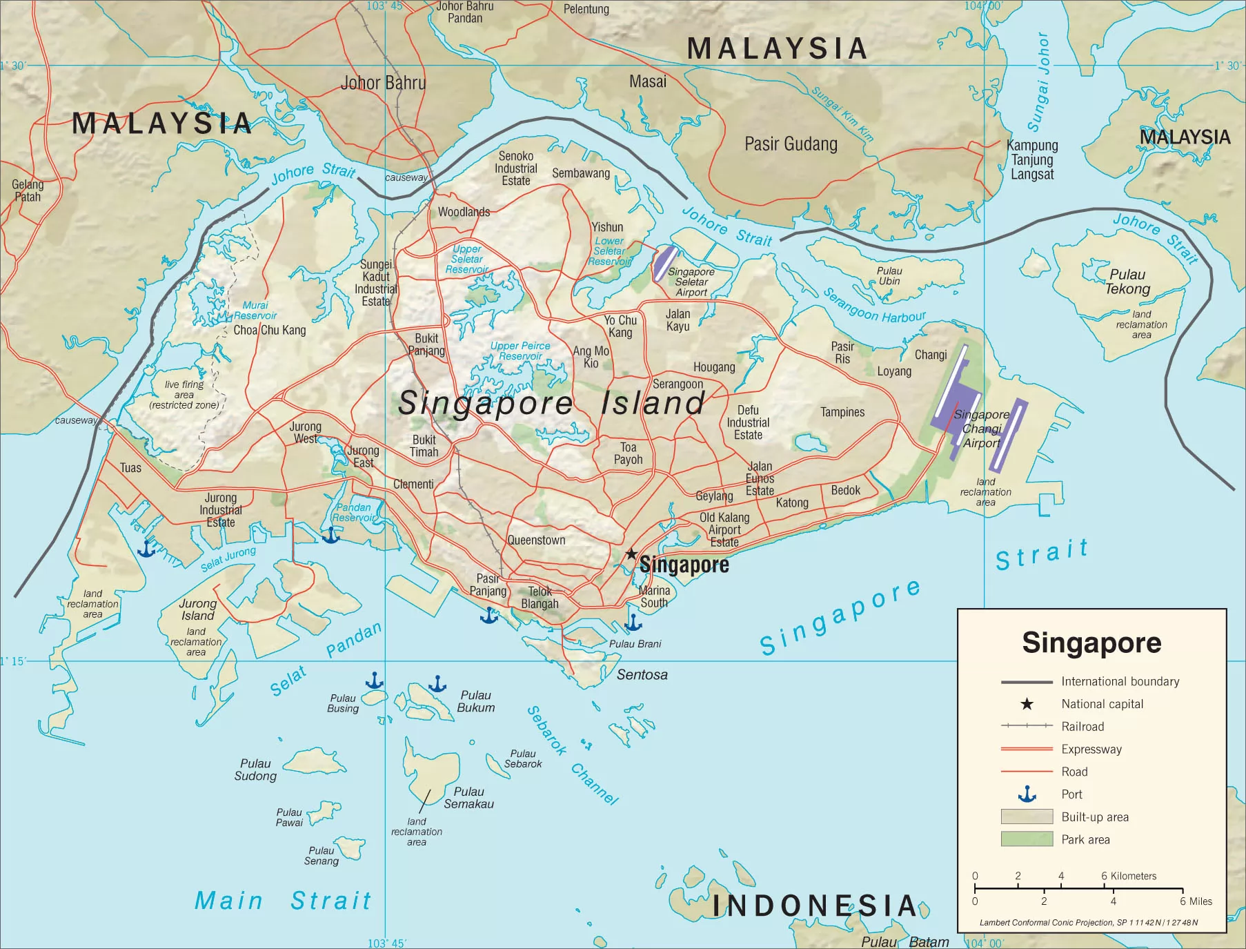 新加坡交通地图