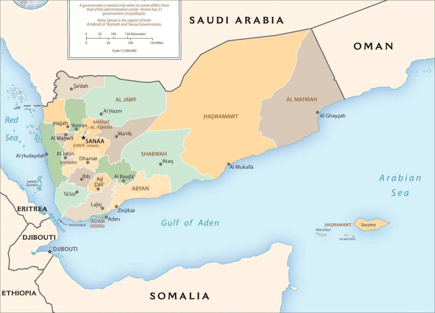 也门地图_也门地图中文版