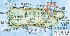 波多黎各岛地图地形版