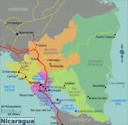  尼加拉瓜交通地图 