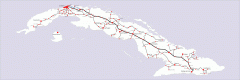  古巴交通地图 