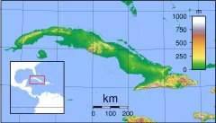  古巴高清地形图 