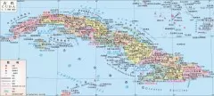  古巴中文地图 