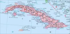  古巴地图中文版高清 