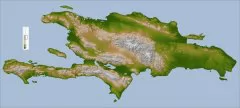  海地地势图 