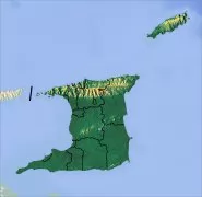  特立尼达和多巴哥地势图 