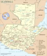  危地马拉交通旅游地图 