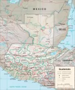  危地马拉交通地图地形版 