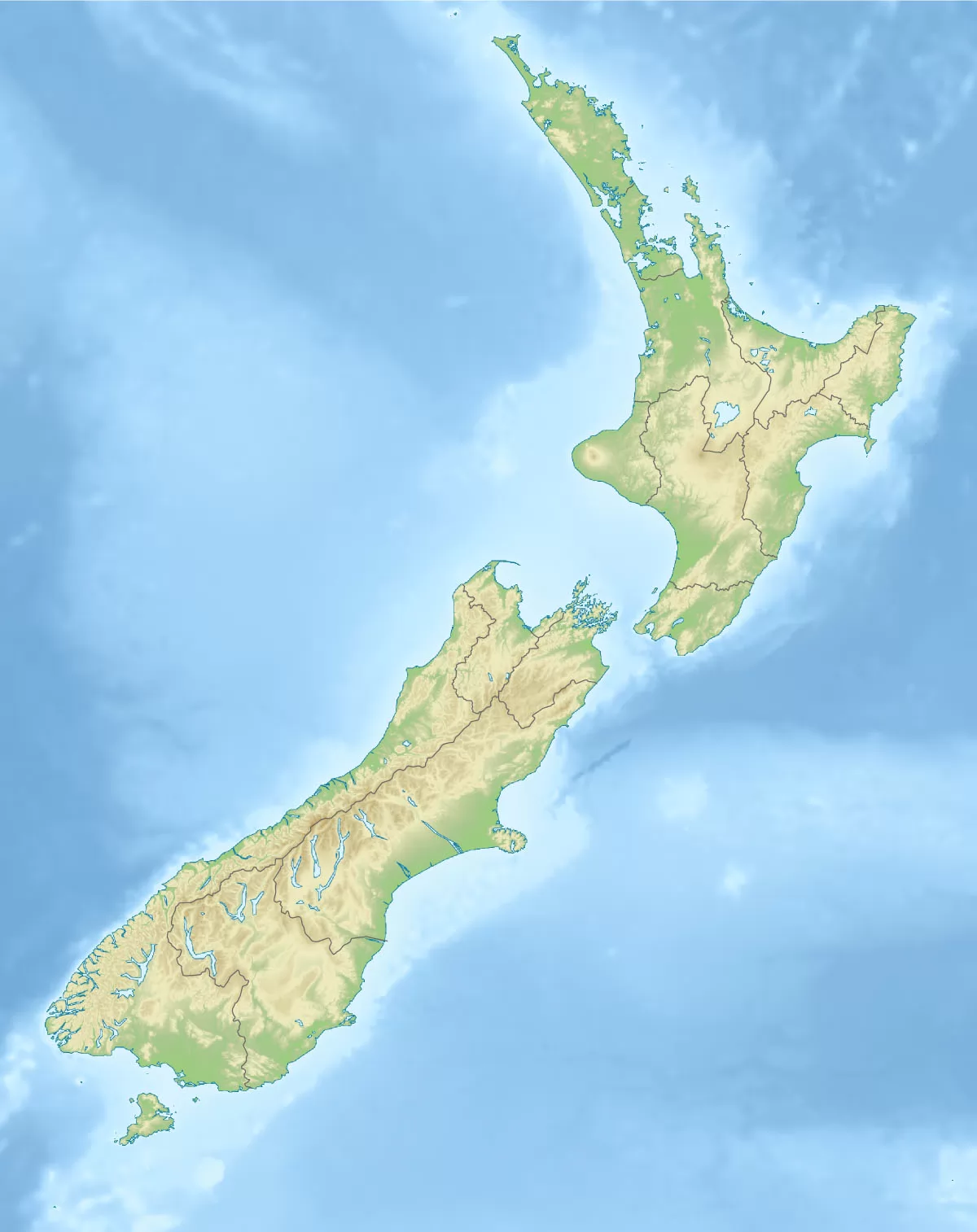 新西兰高清中文全图_新西兰地图库