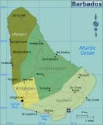 巴巴多斯交通地图