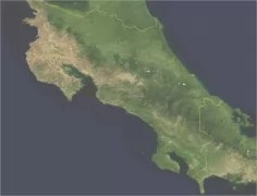  哥斯达黎加卫星地图 