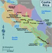哥斯达黎加交通地图