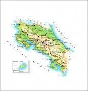 哥斯达黎加地图英文版