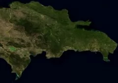  多米尼加卫星地图 