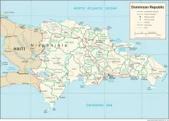  多米尼加交通地图 