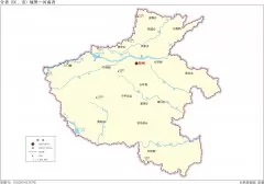 中国分省地图―河南省地图无邻区