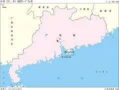 中国分省地图―广东省地图有邻区